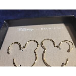 Disney x BaubleBar Mickey Mouse Golden Silhouette Earrings
